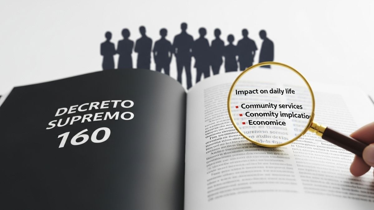 Decreto Supremo 160 is a significant piece of legislation that impacts various aspects of society, particularly in relation to indigenous communities.